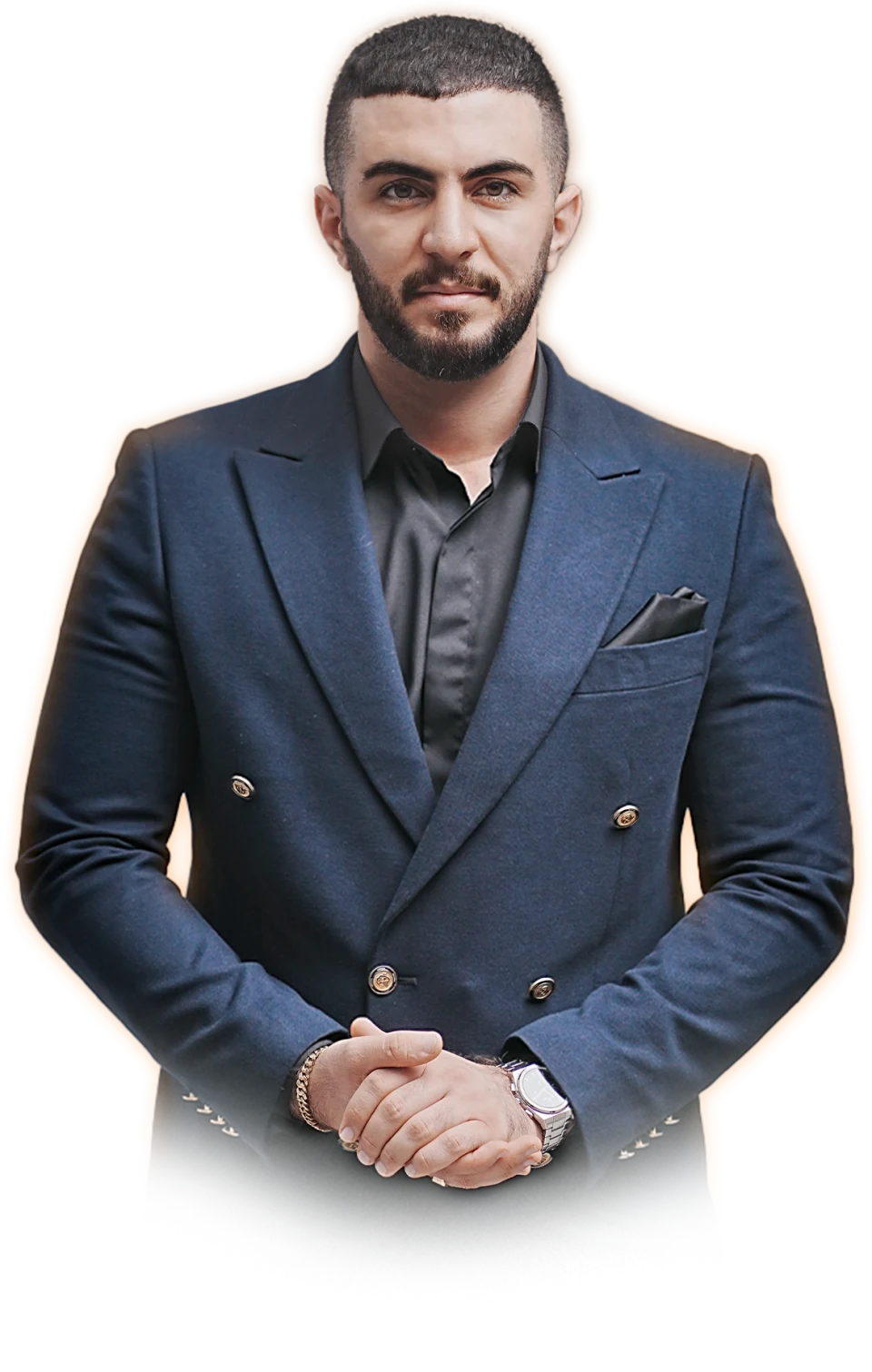 Original transparent portrait of Rasool Naseri, founder of Mafiness.